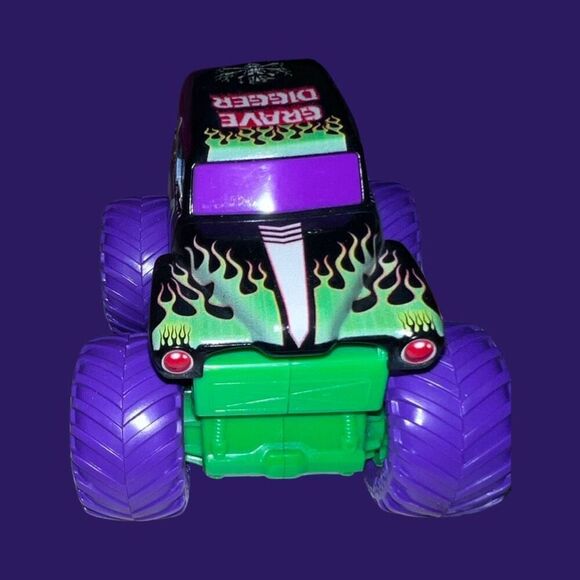 Mattel Monster Jam Rev Treadz Friction Motor Truck Rare Purple Tread 1:43 - Picture 2 of 5